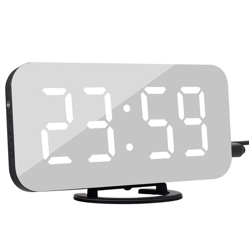 Digital LED Display Alarm Clock with 2 USB Output Ports