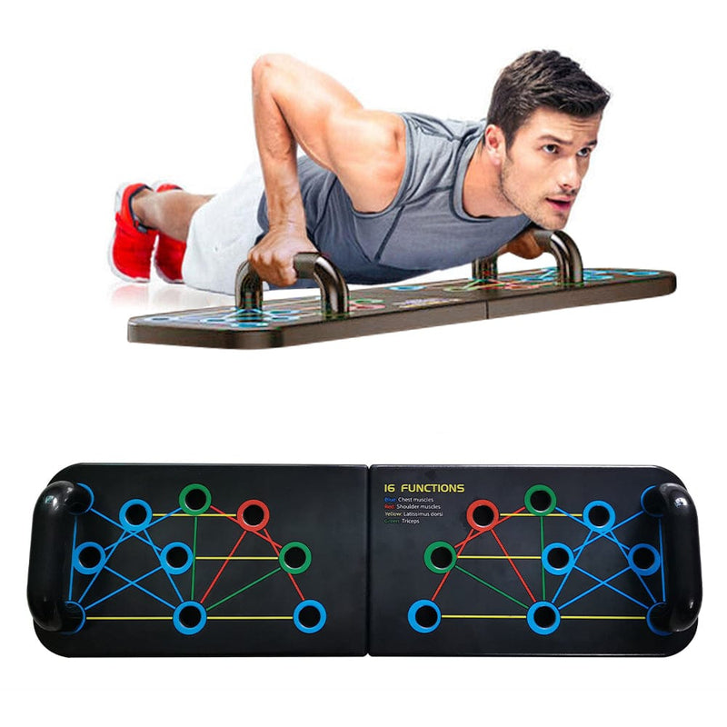 16 in1 Push Up Board Stand Bar Elite System with Antislip Handles for Home Gym Workout
