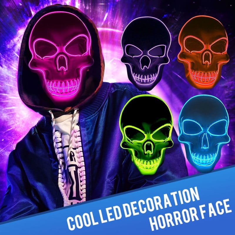 LED Skeleton Halloween Mask