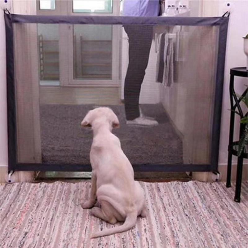 Portable Pet Barrier Folding Breathable Mesh Net Dog Separation Guard Gate Pet Isolated Fence Enclosure Dog Safety Supplies