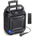 Portable PA System, 500W PMPO, 8" Woofer & 3'' Tweeter, Deep Bass/Treble, EQs/Echo, Rechargeable Karaoke Speaker
