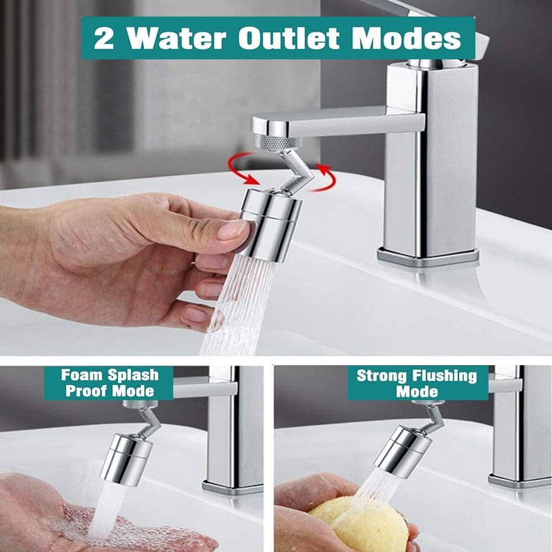 720°Universal Kitchen + Bathroom Tap Rotatable Saving Water Fauce Nozzle