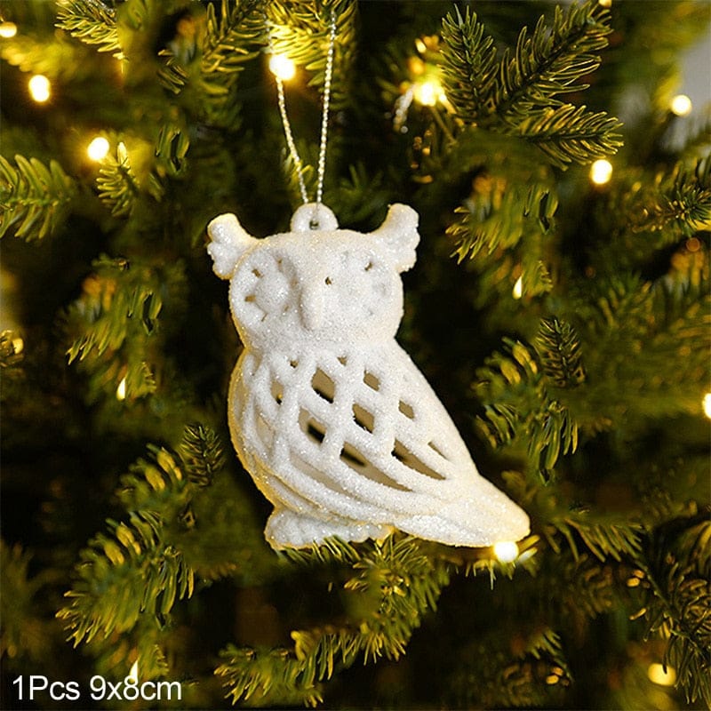 Xmas Tree Pendants Snowflake Angel Deer Hanging Ornaments Christmas Decorations