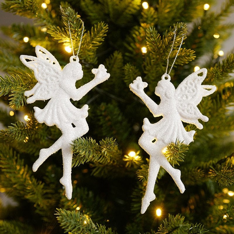 Xmas Tree Pendants Snowflake Angel Deer Hanging Ornaments Christmas Decorations