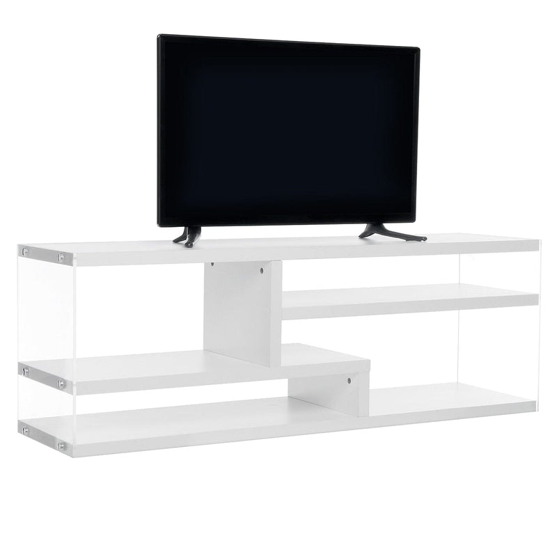 51 Inch Irregular Open TV Cabinet Storage Organizer Modern TV Stand Living Room Furniture TV Unit Console Home Furnishings