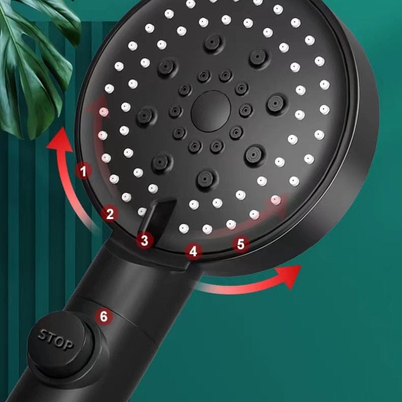 6 Modes Adjustable High Pressure Water Saving Shower Head