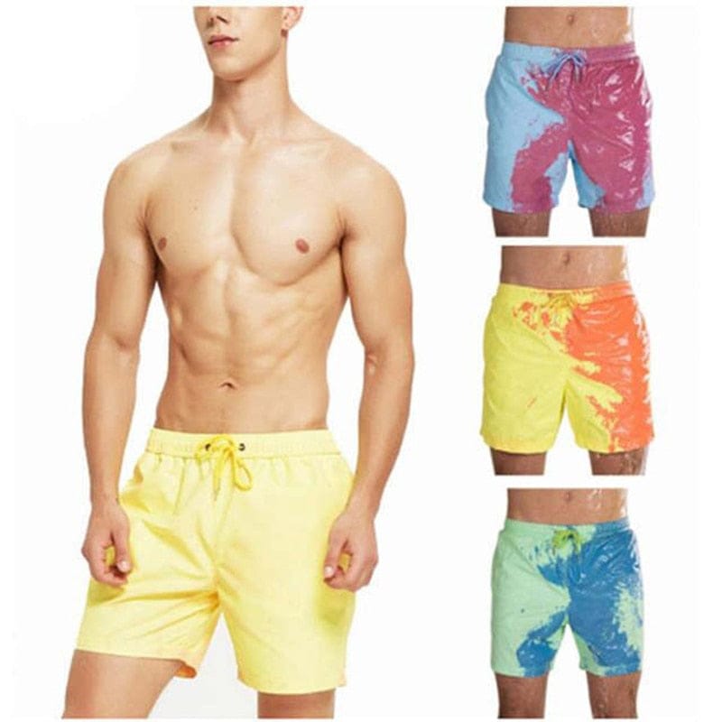 Magical Change Color Mens Beach Shorts