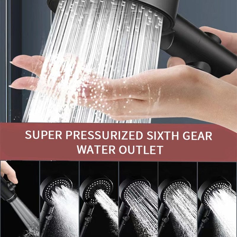 6 Modes Adjustable High Pressure Water Saving Shower Head