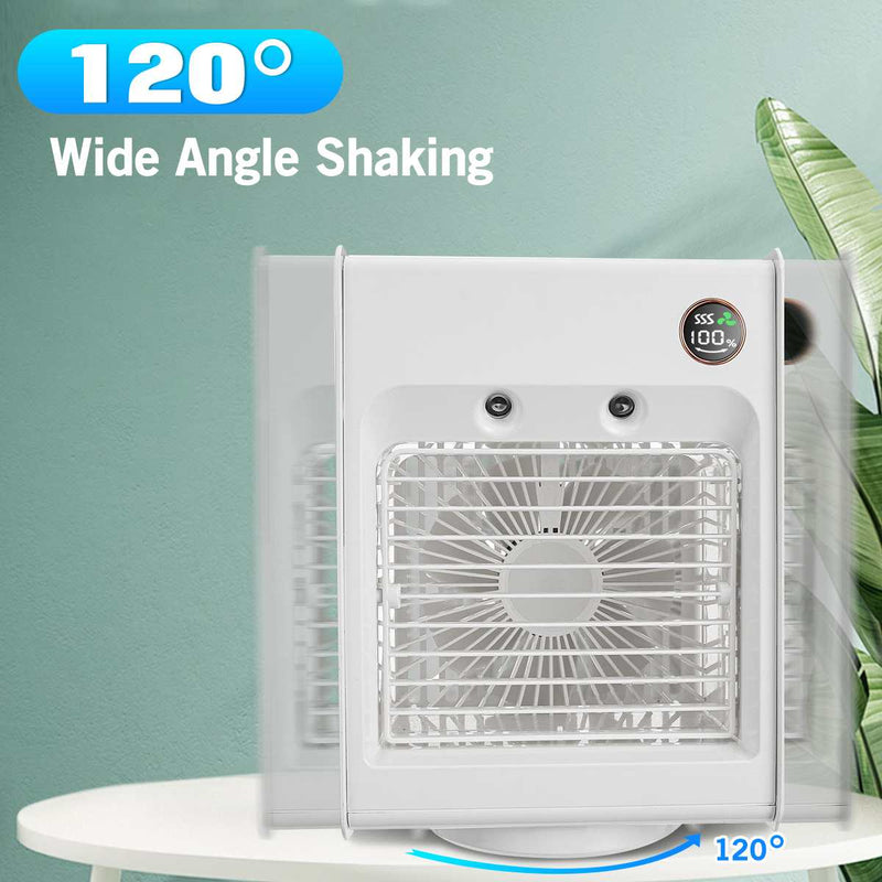 Mini Portable Personal Desktop 120°Rotation Air Conditioner Cooling Fan