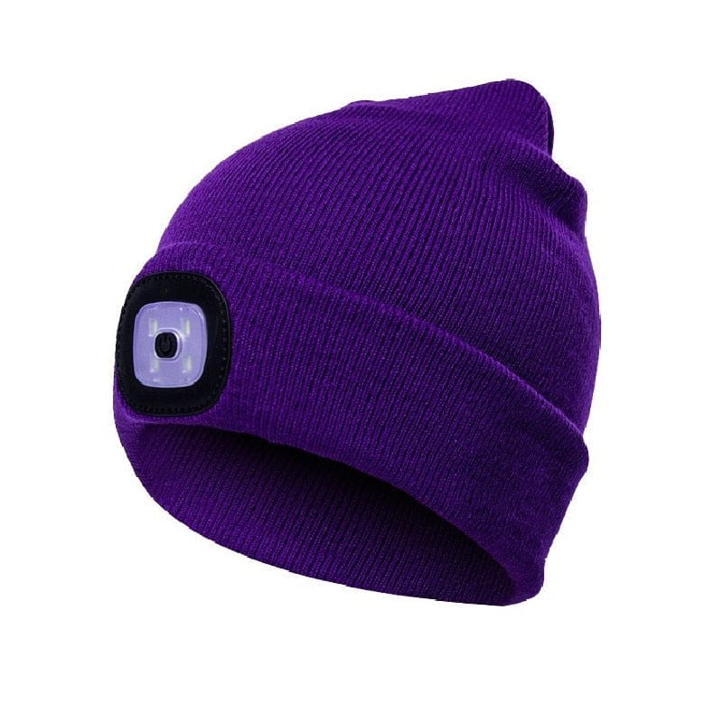Portable LED Lighting Warm Beanie Hat Woolen Bonnets For Men and Women