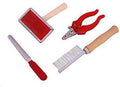 Grooming Kit Dog Nail Cutter, Dog Nail Filer, Dog Slicker Brush and Dog Flea Comb
